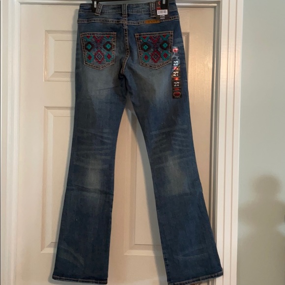 Cowgirl Tuff cheetah & Aztec print jeans. NWT - Picture 5 of 9